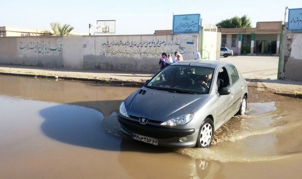 دانش آموزان خرمشهری و فاضلاب